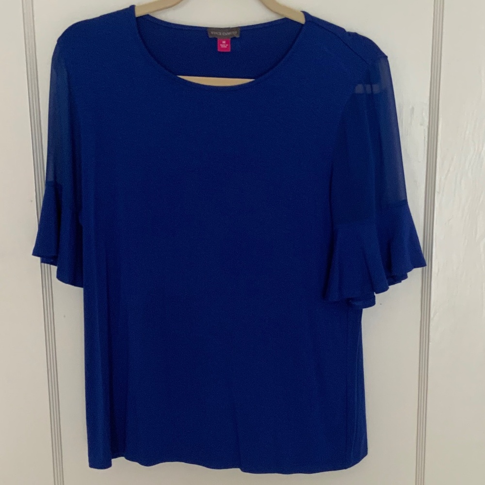 VINCE CAMUTO T With Sheer Sleeves, M